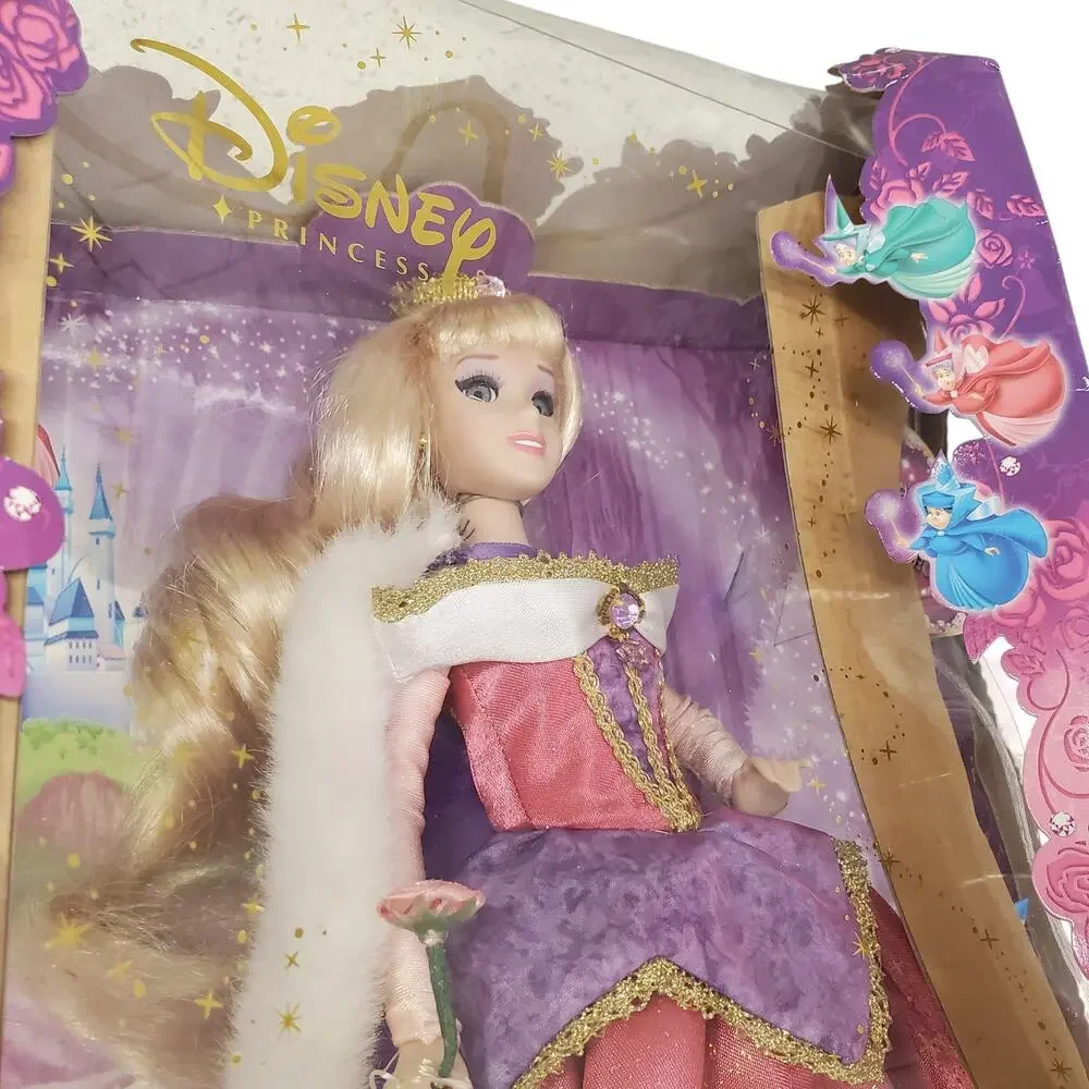 Disney Princess Sleeping Beauty Aurora Porcelain Doll Brass Key Keepsakes